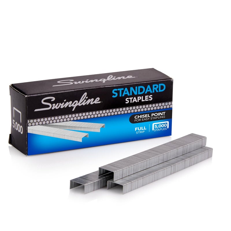SwinglineÂ® Standard Staples, 1/4", Full Strip, Box of 5,000 - Image 1