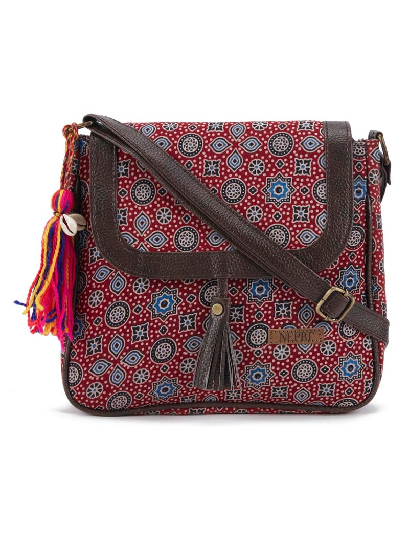NEPRI Printed Sling Bag | Crossbody Bags for Women Girls | Women's Handbags | Stylish | Vegan Leather Bag | Travel & Office Use | Purse and Wallet - Image 1