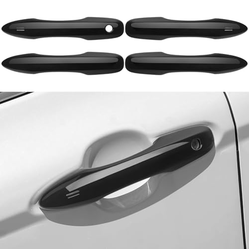 Bercicci Car Door Handle Cover Protector Compatible with Toyota 20182026 Camry 20192026 Corolla 20222026 Corolla Cross 20162022 Prius 20202024 Venza Accessories Glossy Black ABS Material - Image 1