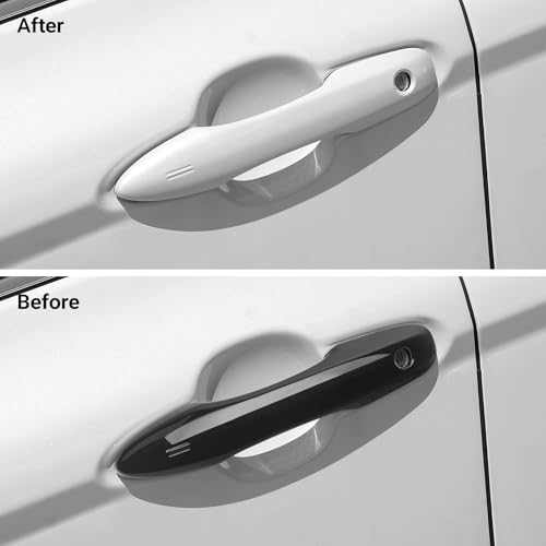 Bercicci Car Door Handle Cover Protector Compatible with Toyota 20182026 Camry 20192026 Corolla 20222026 Corolla Cross 20162022 Prius 20202024 Venza Accessories Glossy Black ABS Material - Image 3