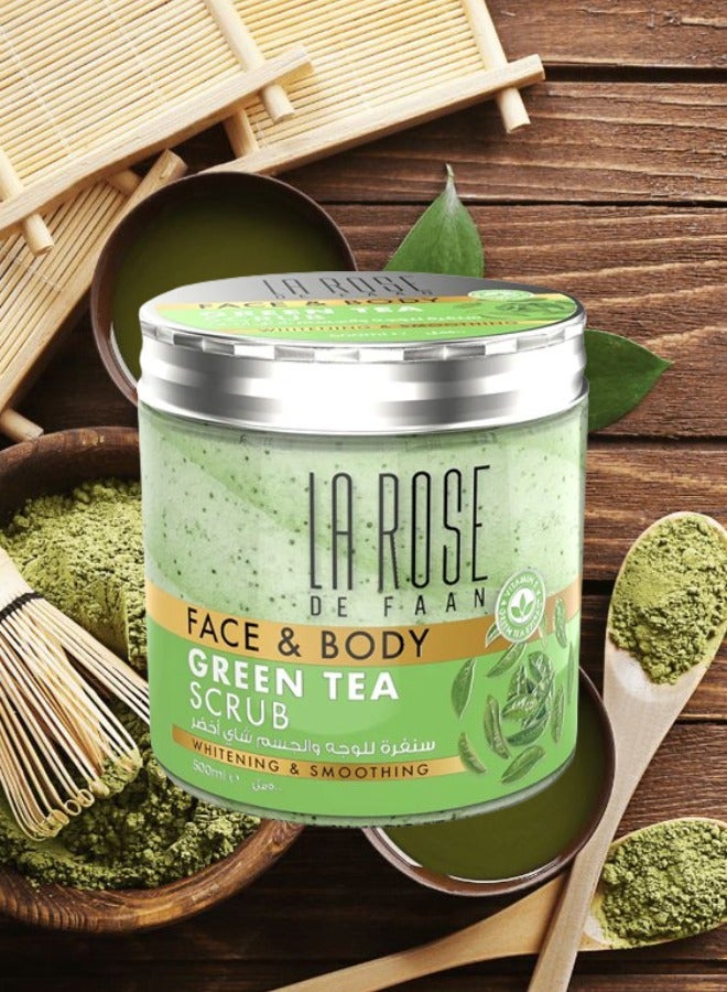 لا روز مقشر الوجه والجسم بالشاي الأخضر للتبييض والتنعيم من لا روز دي فان، 500 مل