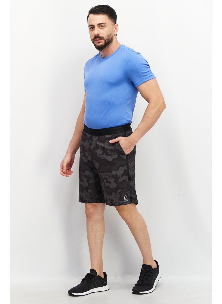 Reebok Men Sportwear Fit Training Short, Black Combo  - Image 3