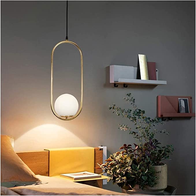 Desidiya Golden Yellow Hanging Ceiling Pendant Light, for Bedroom, Living Room, Over The Dining Table, Hotels, Malls (Capsule Hanging, Bulb Not Included) ac - Image 1