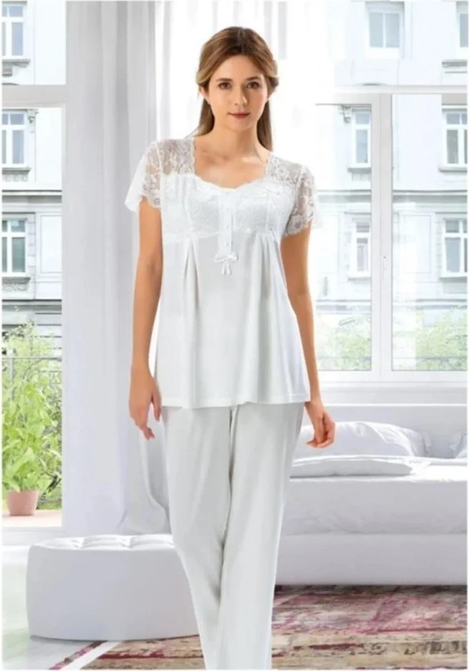 دوشيس 42008 Maternity 4-Piece Pajamas Nightgown Dressing Gown Tk