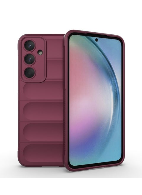 Magic Shield Tpu Silicone Shockproof Phone Case For Samsung Galaxy A55 Wine Red