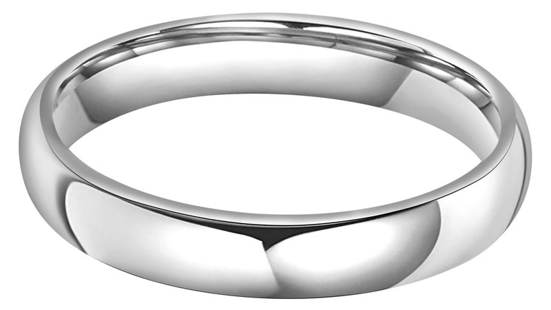 CROWNAL 4mm 6mm 8mm 10mm Tungsten Wedding Band Ring Men Women Plain Dome Polished Size Comfort Fit Size 3 To 17 (4mm,8.5) - Image 2