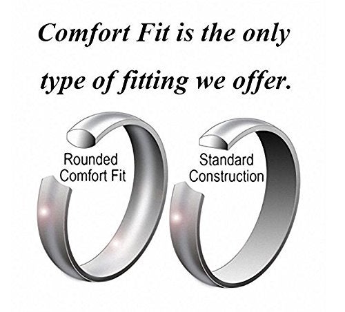 CROWNAL 4mm 6mm 8mm 10mm Tungsten Wedding Band Ring Men Women Plain Dome Polished Size Comfort Fit Size 3 To 17 (4mm,8.5) - Image 4