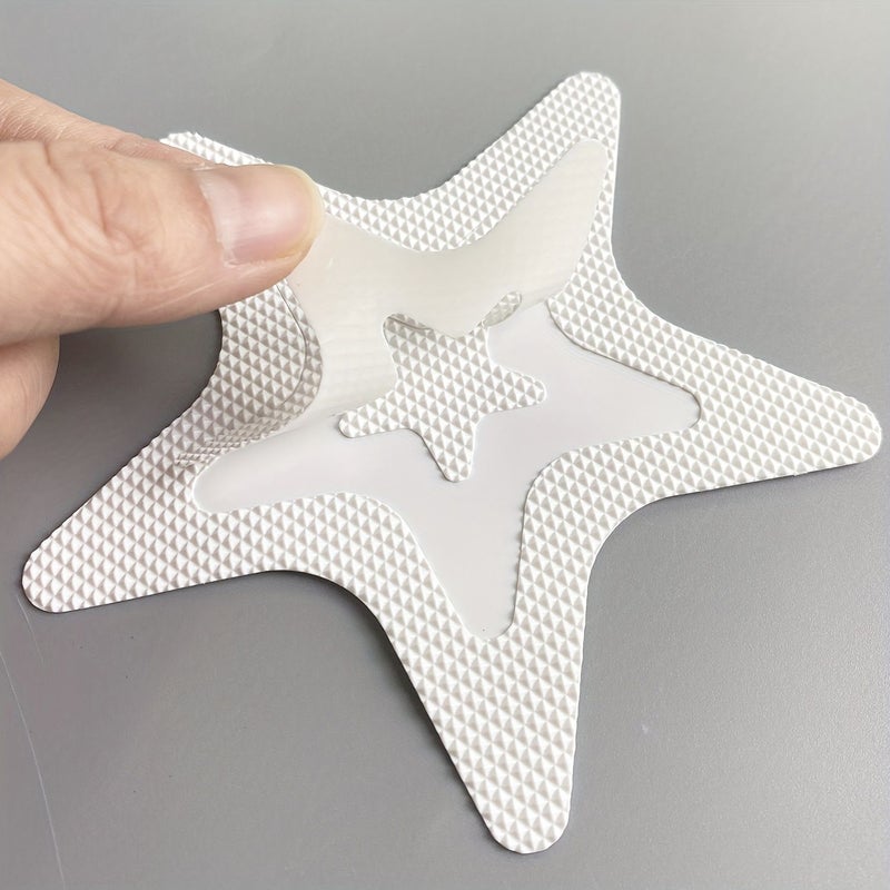 White Star Shaped Non Slip Vinyl Stickers for Bathtub Safety Tape Pads 30pcs - Image 1