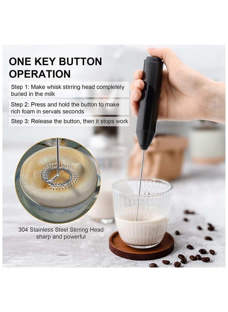 BJollys - Electric Milk Frother Handheld, Mini Whisk Foam Maker, Drink Mixer for Coffee, Milk, Lattes, Cappuccino Cream, Matcha. (Multicolour) - Image 1