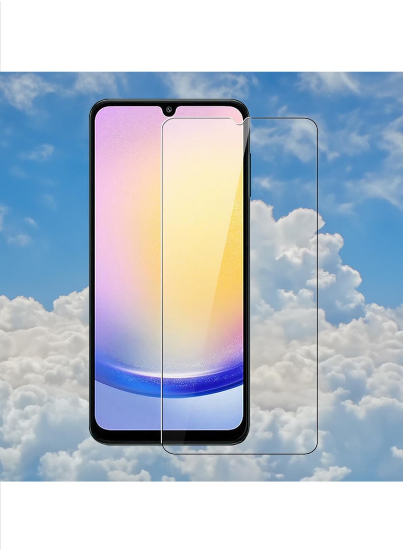 For Samsung Galaxy A25 Tempered Glass Screen Protector – High Transparency, Delicate Touch, Anti-Explosion, Smooth Arc Edges, Easy Installation, Screen Protector for Samsung Galaxy A25