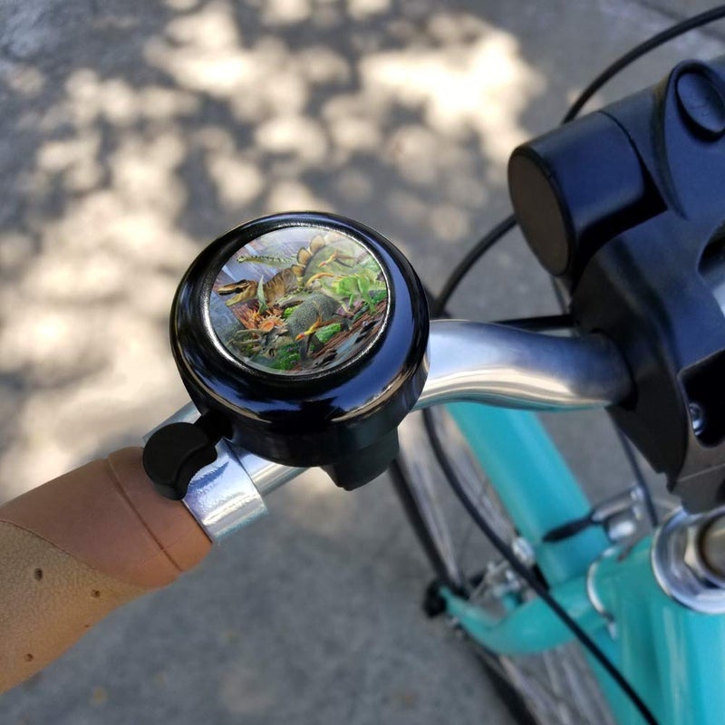 GRAPHICS & MORE Triceratops T-Rex Stegosaurus Jurassic Dinosaurs Bicycle Handlebar Bike Bell - Image 2