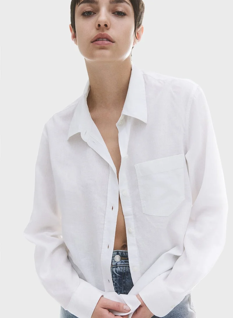 H&M Linen-Blend Shirt