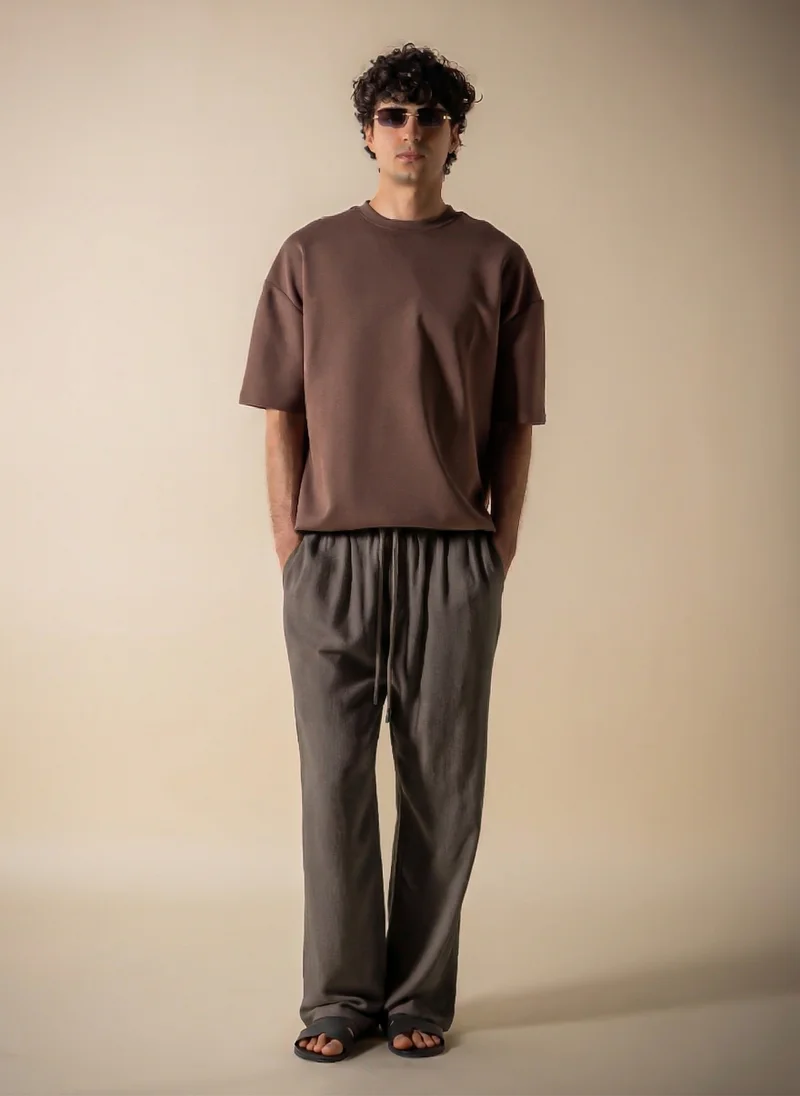شايبس RELAXED FIT LINEN BLEND TROUSERS