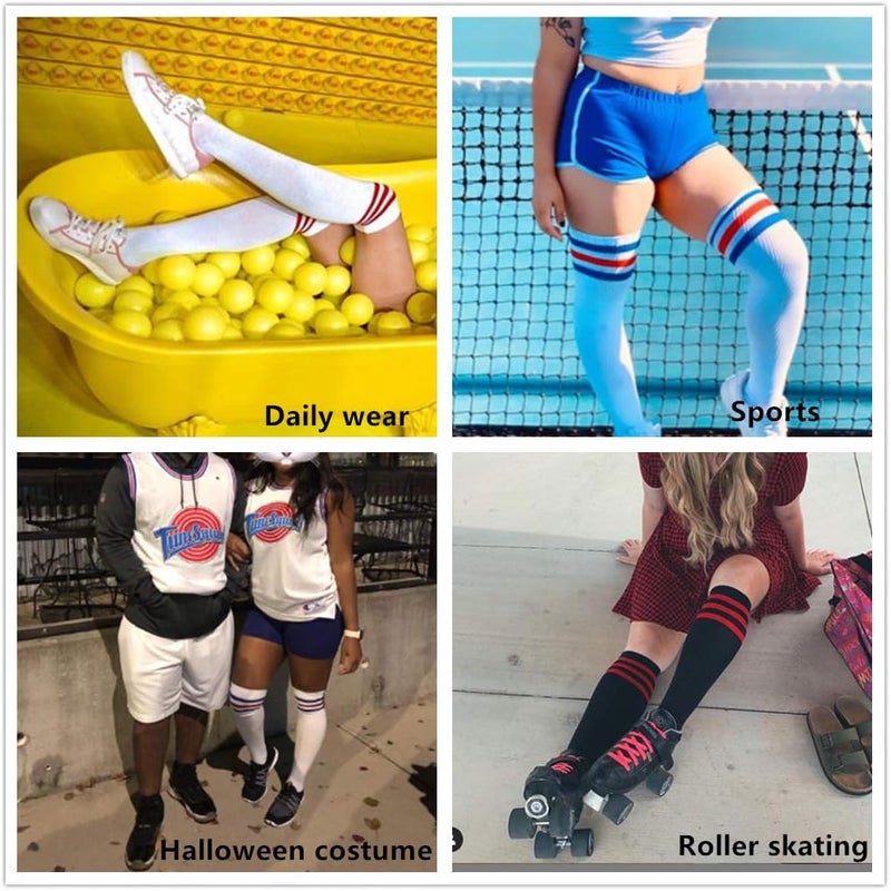 Leotruny Thigh High Socks for Women: Suitable for Cosplay Daily Wear - Cotton Knee High Socks - Image 3