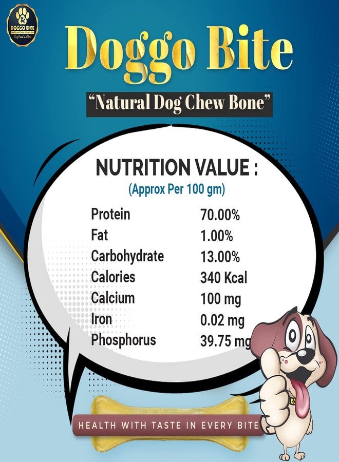 DOGGO BITE Natural Dog Treats Pressed Chew Bone, 500gm 6 Inch (Buy 1 Get 1 Free) for Medium/Large Breeds 11-45 Kg - Total 1 Kg Pack (Approximately 8 Chews) - Image 5