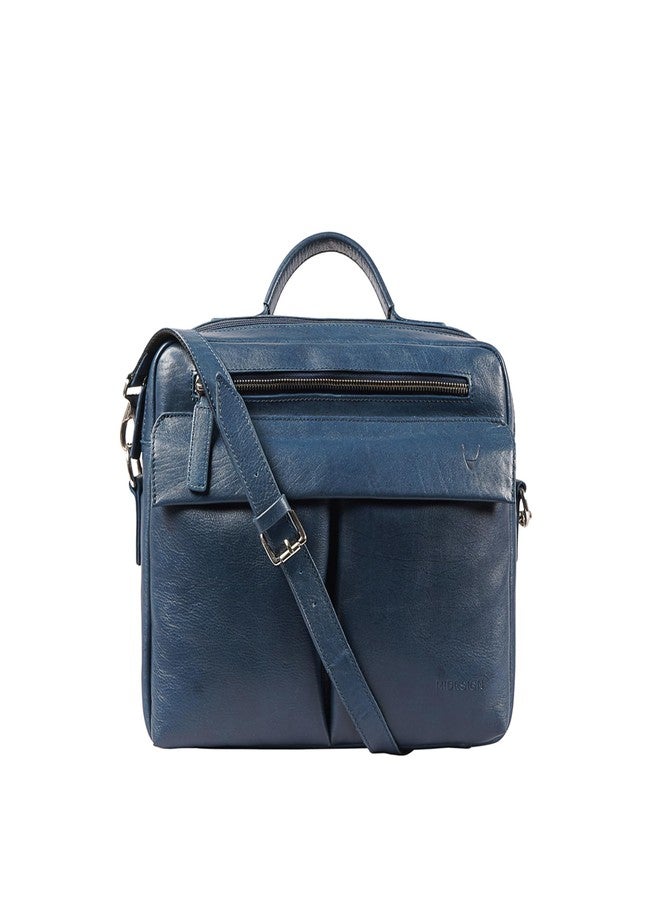 Hidesign MEZCAL 02 Genuine Leather Mens Briefcase - Blue - Image 1