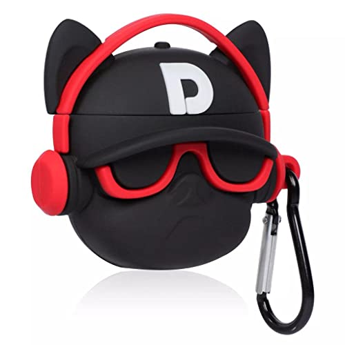 Cat Care Compatible with Airpods Pro GEN-2 (2022) Pouch Case Cover, Soft Silicone Cartoon Character Cover with Key-Chain, 360° Airpods Pro 2nd Protective Pouch Case (Hip Hop Red Bulldog) - Image 3