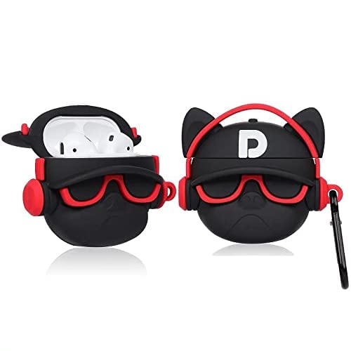 Cat Care Compatible with Airpods Pro GEN-2 (2022) Pouch Case Cover, Soft Silicone Cartoon Character Cover with Key-Chain, 360° Airpods Pro 2nd Protective Pouch Case (Hip Hop Red Bulldog) - Image 5