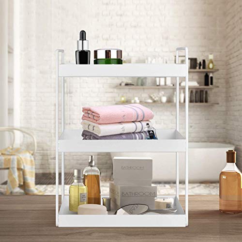 Cri8Hub Premium White 3-Tier Kitchen Counter-Rack, Spice Storage Shelf, Black Metal Standing for Kitchen Bathroom,Cosmetic Organizer-Countertop Oragnizer-Rack, Multipurpose Masala Stand. - Image 4