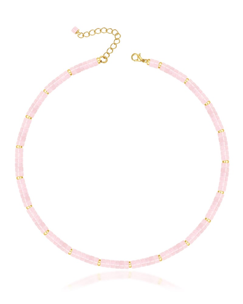 MIDDLUX Choker Necklace for Women, Rose Quartz Necklace, Crystal Necklaces, Beaded Necklaces for Women, Summer Jewelry Gifts - Image 1