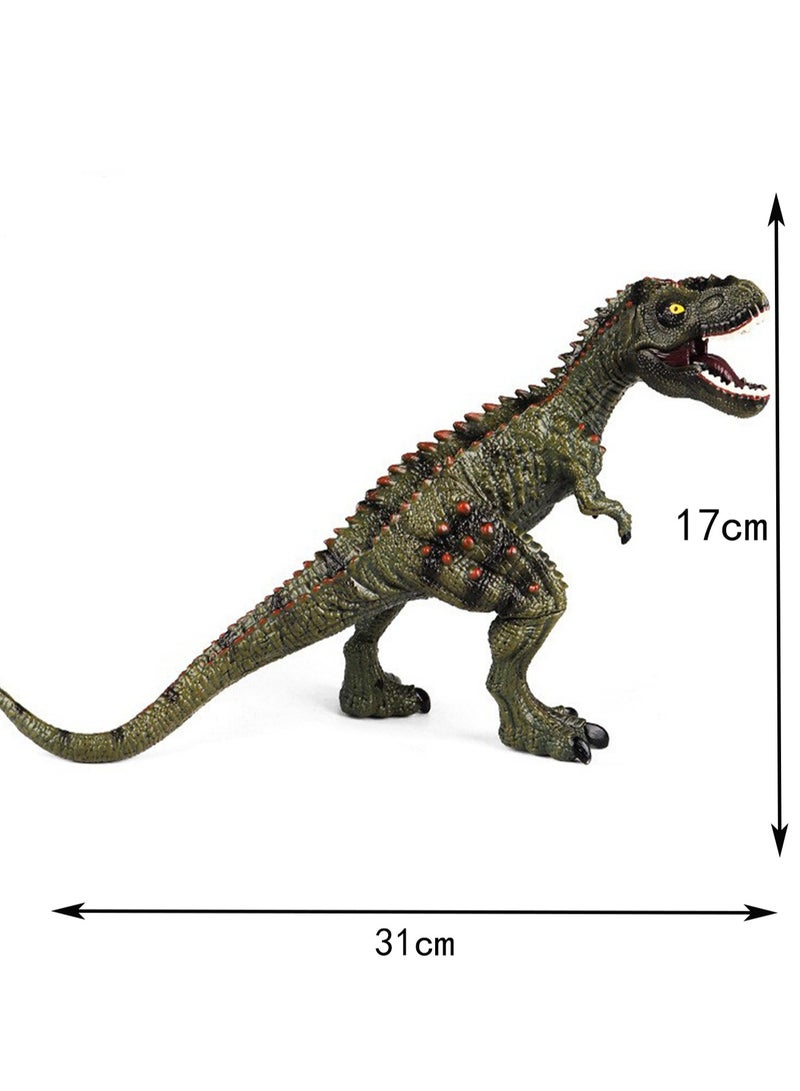 12 Inch Green Roaring Dragon With Moveable Mouth, Realistic Jurassic Dinosaur Model Toy, Plastic Educational Prehistoric Animal Model For Kids And Toddlers - Image 2