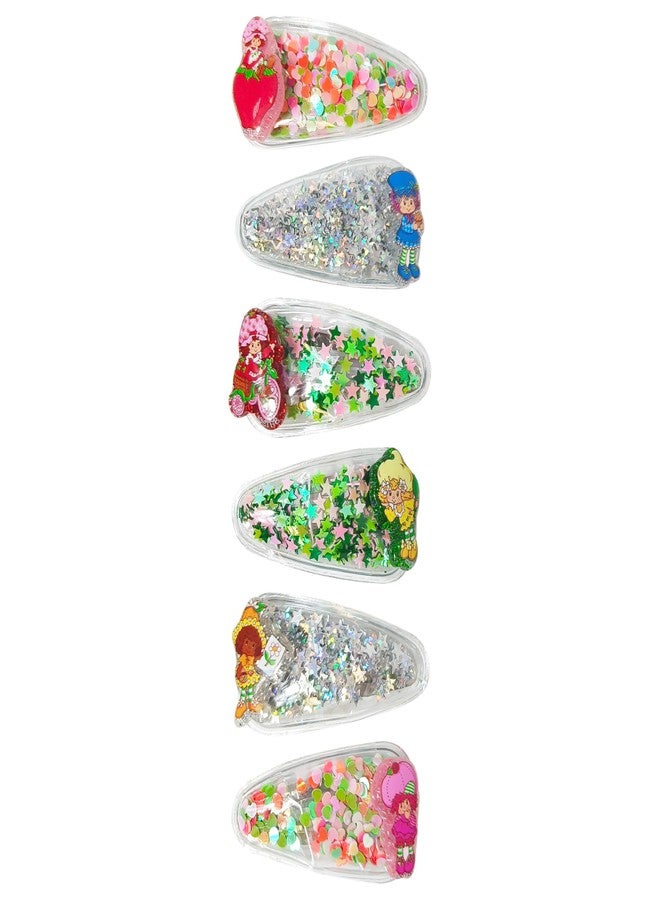 LUV HER Strawberry Shortcake Hair Accessories for Girls - 6pc Cute Confetti Hair Clips with Character Charms, Ages 3+ - Image 2
