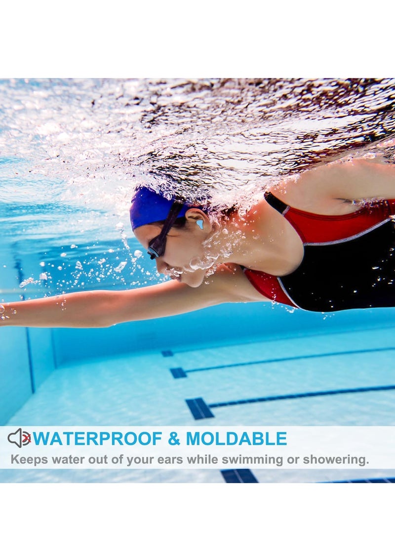 عام سدادات أذن للنوم، 8 أزواج (16 قطعة) سدادات أذن سيليكون قابلة للتشكيل وعازلة للضوضاء للسباحة والشخير والنوم والدراسة - Image 5