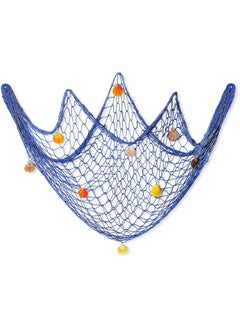 Generic 2m x 1.5m Fishing Net Decoration, Marine Wall Door Hanging Decoration Net Nautical Fish Net with Sea Shells Home Decoration Netting for Wall Frame Photo Home Bedroom Bar Beach Party  - Image 1