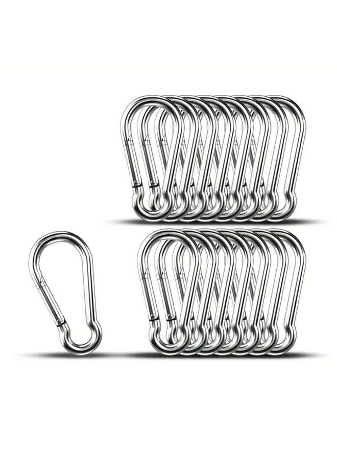 Heavy Duty Stainless Steel Spring Hooks Secure Loop For Camping Fishing Garage Workshop Outdoor Gear 4pcs Color M5 - Image 2