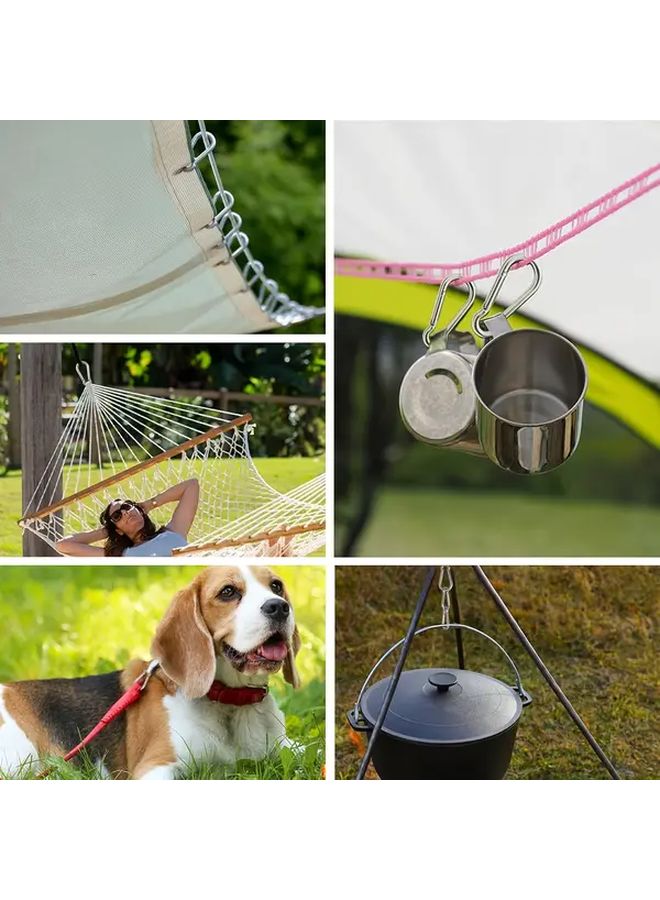 Heavy Duty Stainless Steel Spring Hooks Secure Loop For Camping Fishing Garage Workshop Outdoor Gear 4pcs Color M5 - Image 5