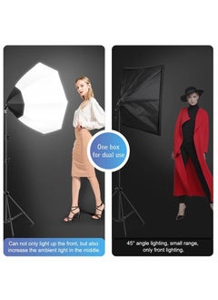 Glanfen Photography Softbox Lighting Kit with 380W 3 Colors Remote LED Bulbs,Soft Boxes and Carry Bag for Video Recording, Portraits Shooting  - Image 5