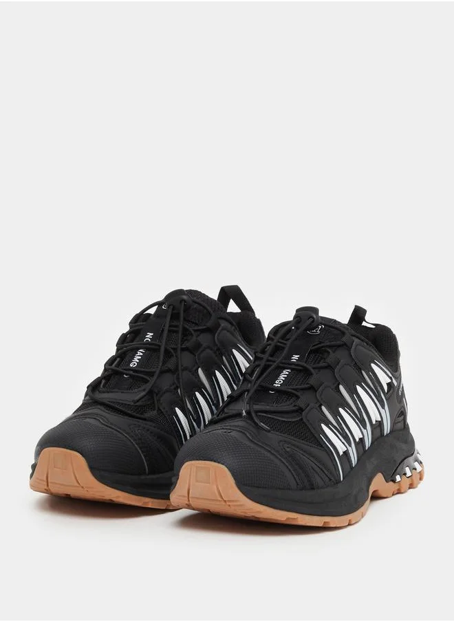 Styli Contrast Panelled Lace-Up Sneakers