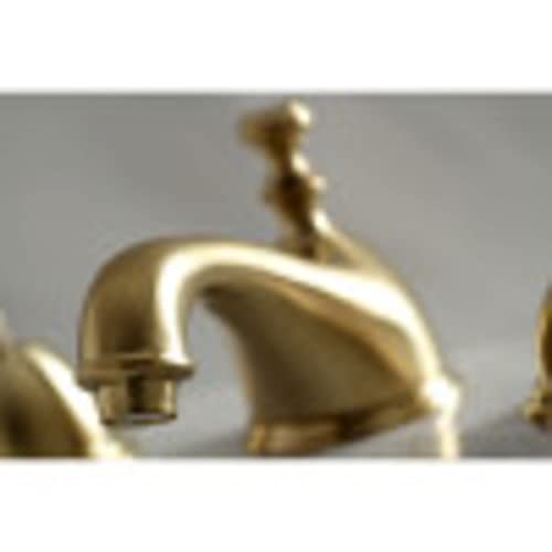 Kingston Brass KS3961PX Restoration Widespread Lavatory Faucet with Porcelain Cross Handle, Polished Chrome,8-Inch Adjustable Center - Image 3