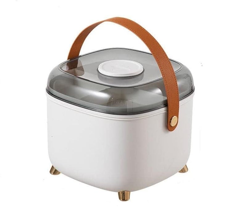 TRADY 2-layer Medicine Box, Portable Plastic Multi-layer Classification and Medication Storage Box (Color : White, Size : 24 x 24 x 21 cm) - Image 1