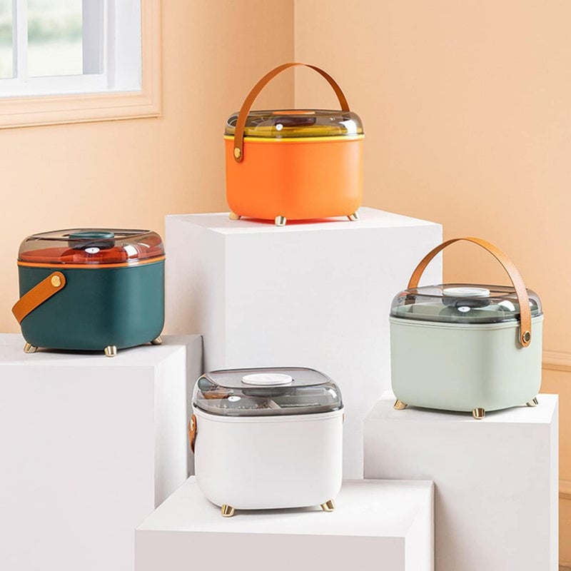 TRADY 2-layer Medicine Box, Portable Plastic Multi-layer Classification and Medication Storage Box (Color : White, Size : 24 x 24 x 21 cm) - Image 5