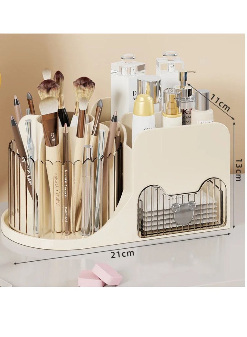 Large makeup brush and brush organizer with a unique and space-saving design. - Image 2