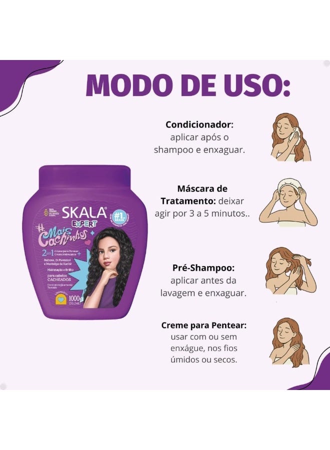 سكالا Arabic Title  كريم الشعر SKALA Expert Mais Cachinhos – ترطيب وتغذية الشعر الكيرلي – 1 كجم - Image 5