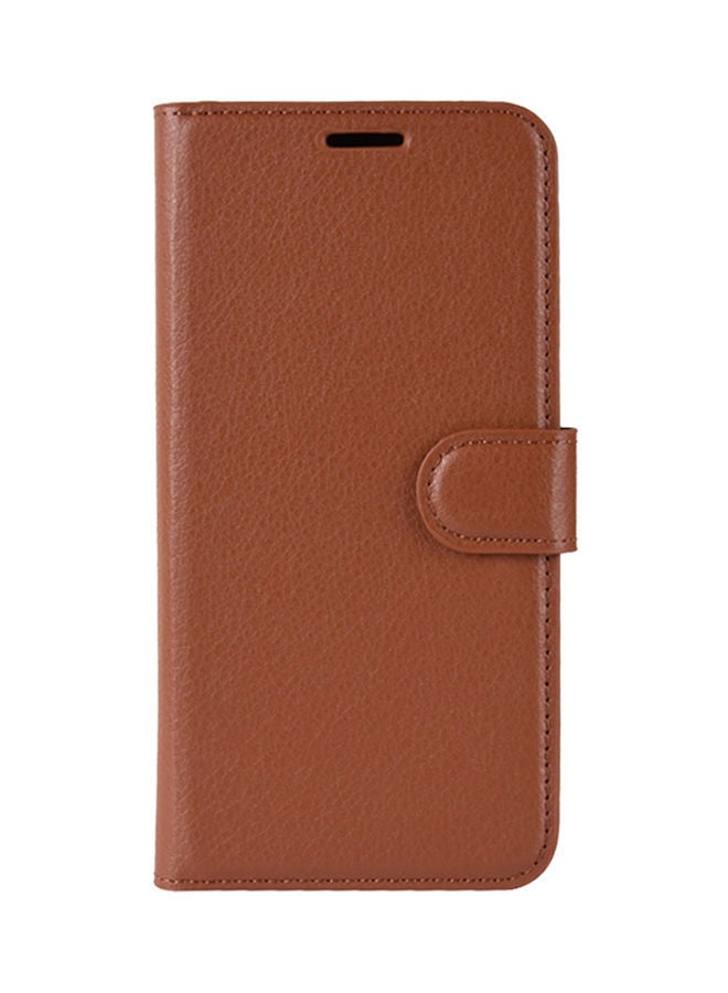 NIBEMINENT Protective Wallet Cards Case Cover For Samsung Galaxy A20 / A30 Brown  - Image 1