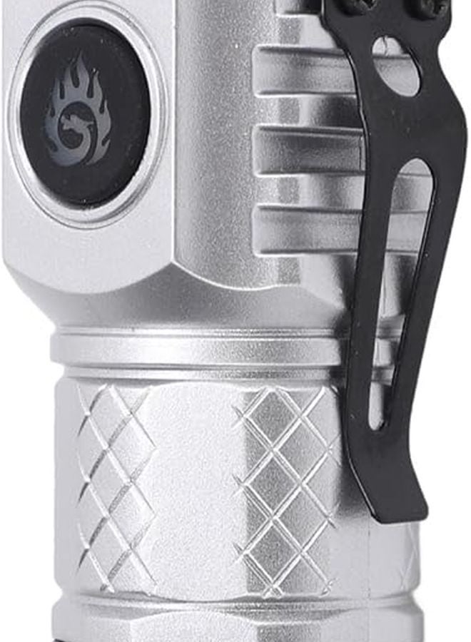 Yosoo Silver Rechargeable Mini LED Flashlight Multiple Modes For Camping Hiking - Image 1