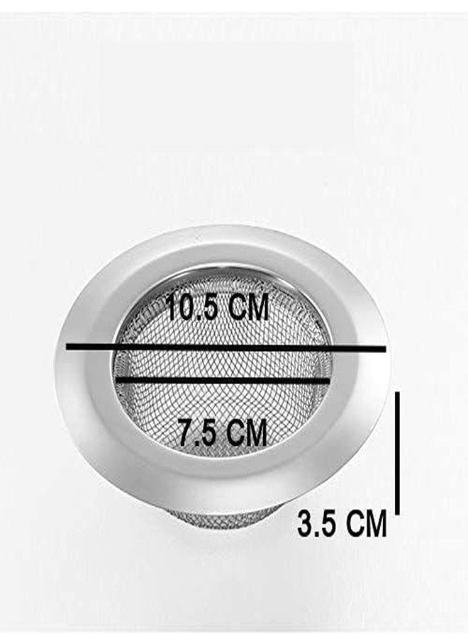 HavenFlix Stainless Steel Kitchen Strainer, Sink Jali, Sink Drain Filter Jali, Waste Coupling (Pack of 2), Heavy Duty Stainless Steel Strainer Kitchen Drain Basin Basket Filter Stopper Drainer Sink Jali - Image 3