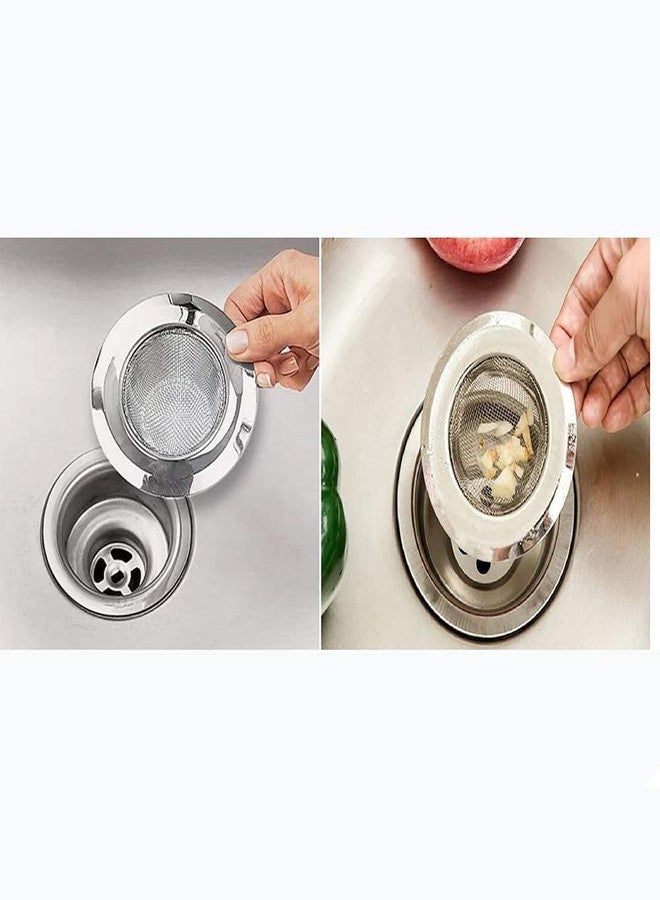 HavenFlix Stainless Steel Kitchen Strainer, Sink Jali, Sink Drain Filter Jali, Waste Coupling (Pack of 2), Heavy Duty Stainless Steel Strainer Kitchen Drain Basin Basket Filter Stopper Drainer Sink Jali - Image 4