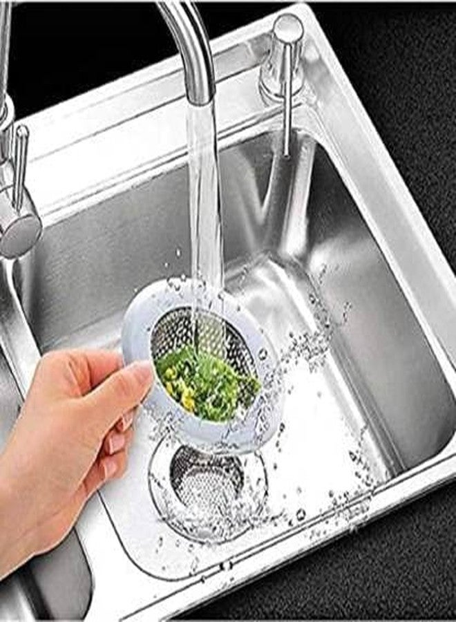 HavenFlix Stainless Steel Kitchen Strainer, Sink Jali, Sink Drain Filter Jali, Waste Coupling (Pack of 2), Heavy Duty Stainless Steel Strainer Kitchen Drain Basin Basket Filter Stopper Drainer Sink Jali - Image 2