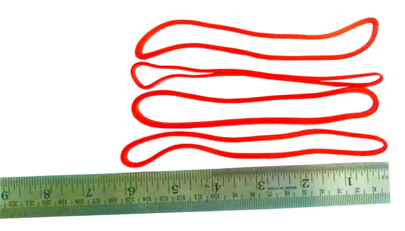 IMPRINT Natural Long Orange 3 mm Wide and 6 Inches Longs Orange Color, Big, Large, Heavy Duty and Thick Rubber Bands Pack of 20 - Image 3