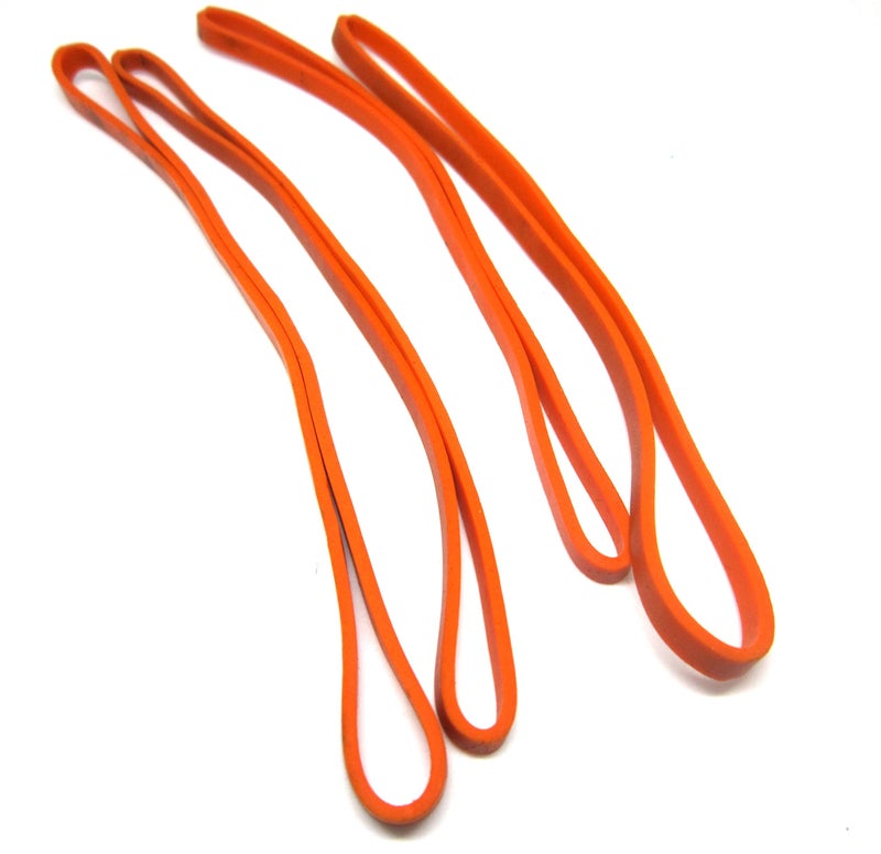 IMPRINT Natural Long Orange 3 mm Wide and 6 Inches Longs Orange Color, Big, Large, Heavy Duty and Thick Rubber Bands Pack of 20 - Image 5