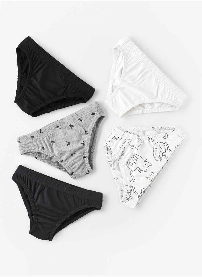 JAM - 5 Pack Boys Briefs 95% Cotton 5% Elastane, Soft and Comfortable Underwear for Boys - Image 1