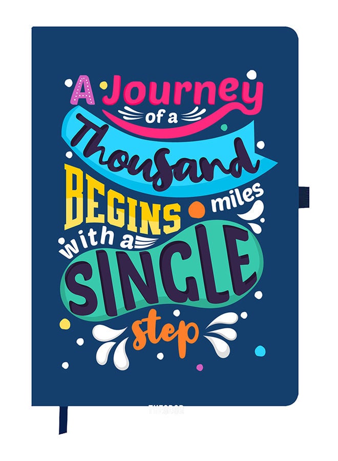 Theodor Designer A5 Thick Blue Hardcover Notebook A Journey Of Thousands - Image 1