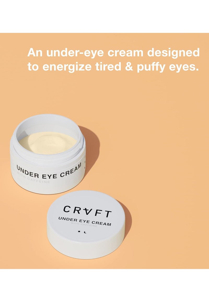 Hair Craft Co. CRVFT Men's Under Eye Cream .25oz [AM/PM] | 30 Day Supply | Reduce the Appearance of Puffy Eyes + Lessen Dark Circles | Invigorated with Caffeine | Made in the USA | Peppermint Scented  - Image 2