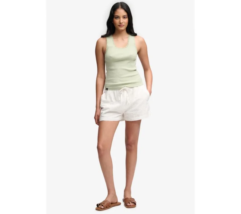 Superdry Cotton Broderie Beach Shorts