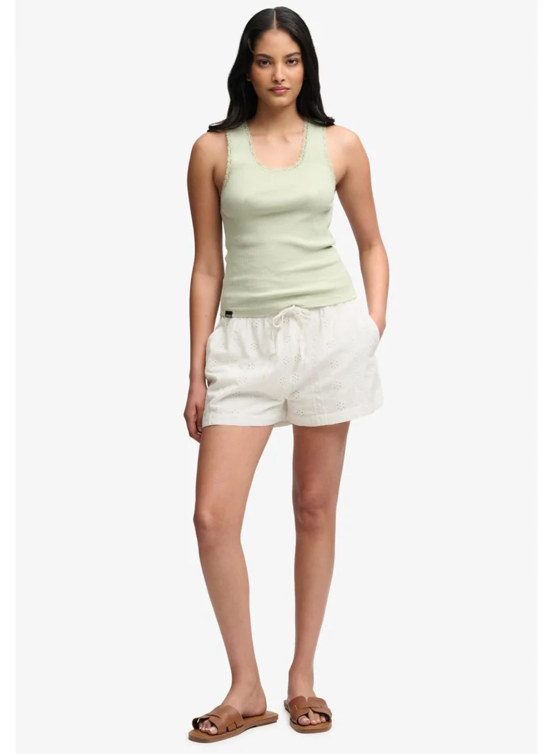 سوبر دراي Cotton Broderie Beach Shorts