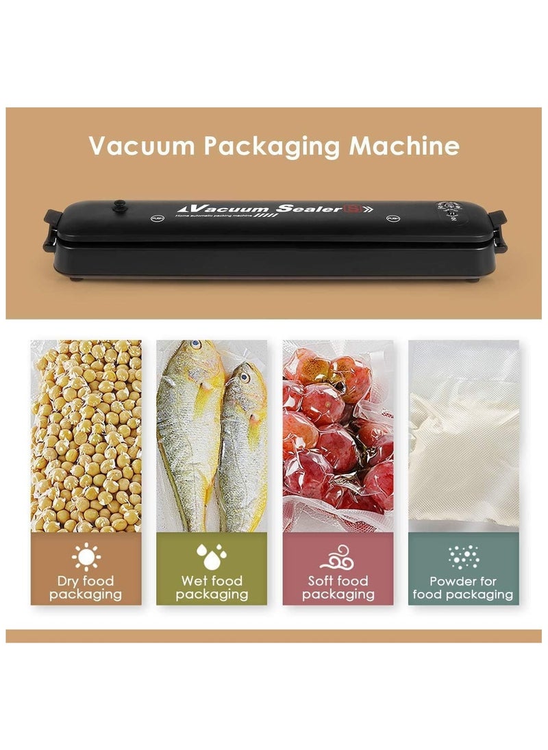 Generic - Vacuum Sealer Machine 2021 Upgraded Automatic Food Sealer Machine with 10 Sealing Bags Food Vacuum Air Sealing System for Food Preservation Storage Saver Easy to Clean | Safety Certified - Image 1